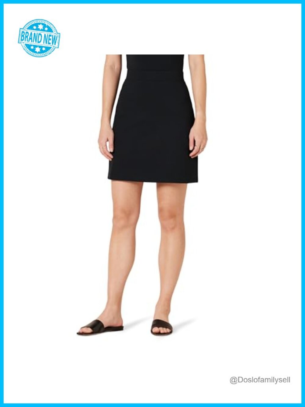 Ponte Pull-On Mini A-Line Skirt High Rise Flared Hem